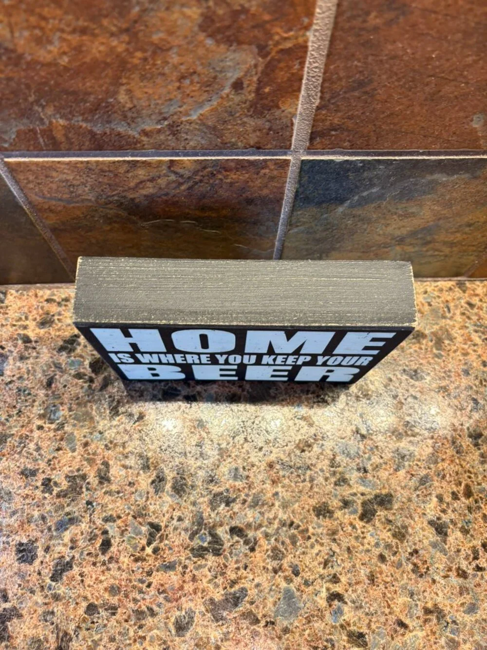 Home is Where You Keep Your Beer Wooden Sign Plaque Man Cave Decor Bar Party